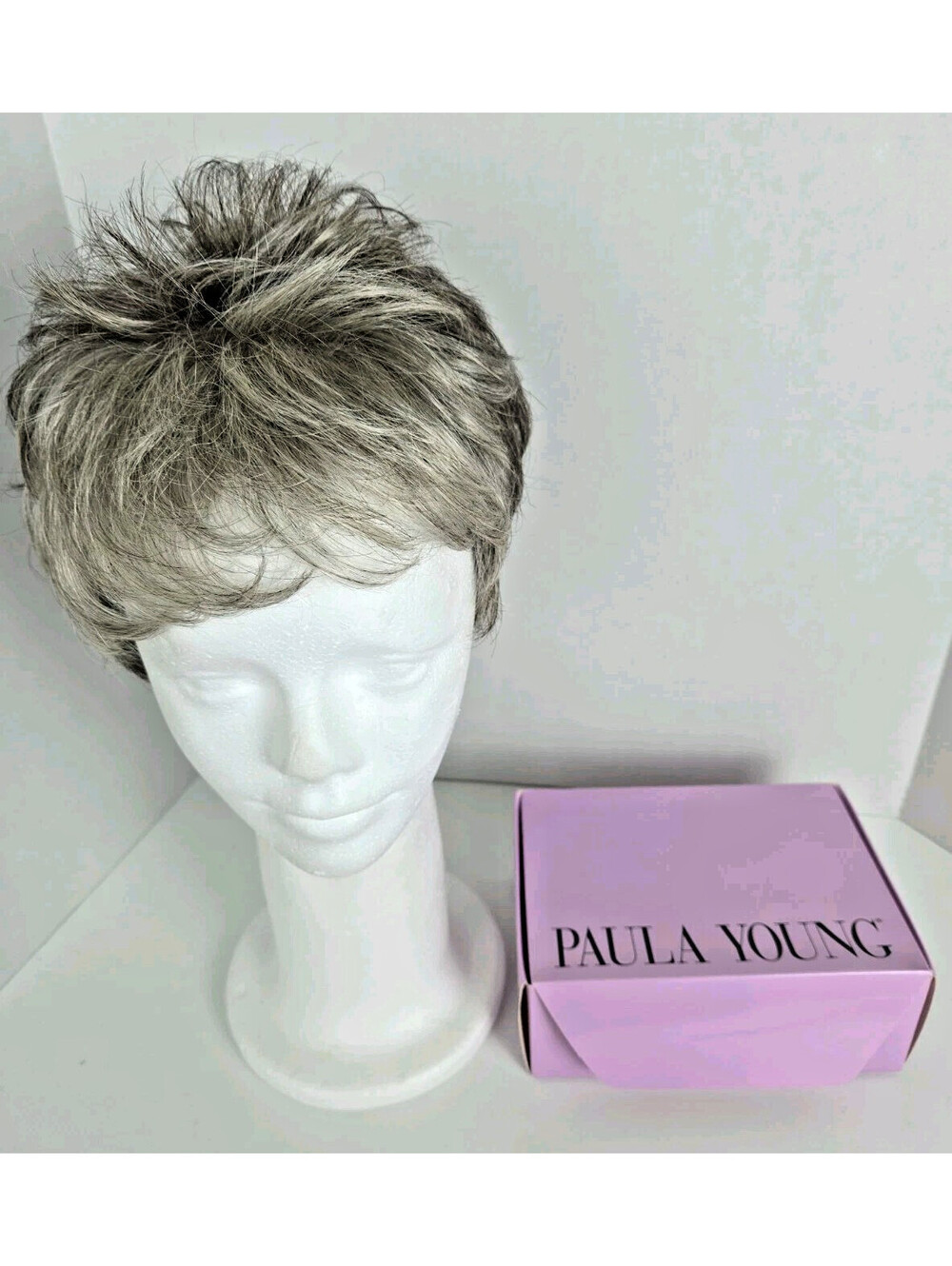 Paula Young Wig Ivy Short Gray WhisperLite Wig Color 22 Clip In